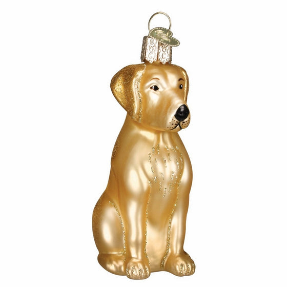 Old World Christmas Yellow Labrador Glass Blown Ornament