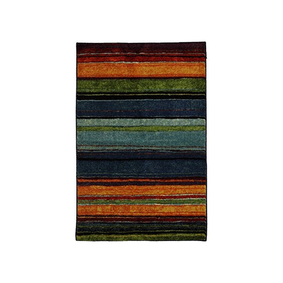 Townhouse Rugs Carnival Stripe Multi Rug, 60-Inch by 96-Inch