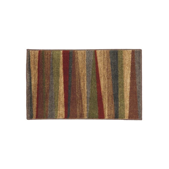 Townhouse Rugs Linear Blend Brown Rug, 20-Inch by 34-Inch