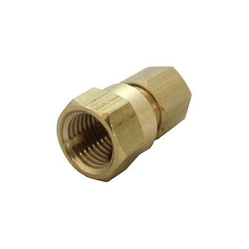 Jmf Compression Adapter 3/16 " Comp X 1/8 " Fpt Yellow Brass 400 Psi Lead Free