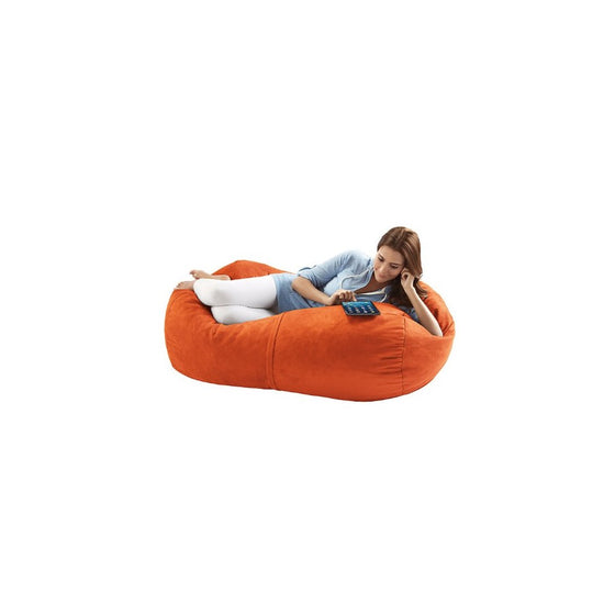 Jaxx Sofa Saxx Bean Bag Lounger, 4', Mandarin Microsuede