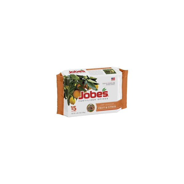 Jobes 01612 Fruit & Citrus Fertilizer Spikes 9-12-12 15 Pack