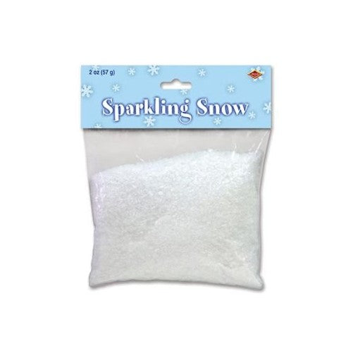 Beistle 2oz Sparkling Fake Snow Flakes White Glitter Christmas Holiday Winter Decor