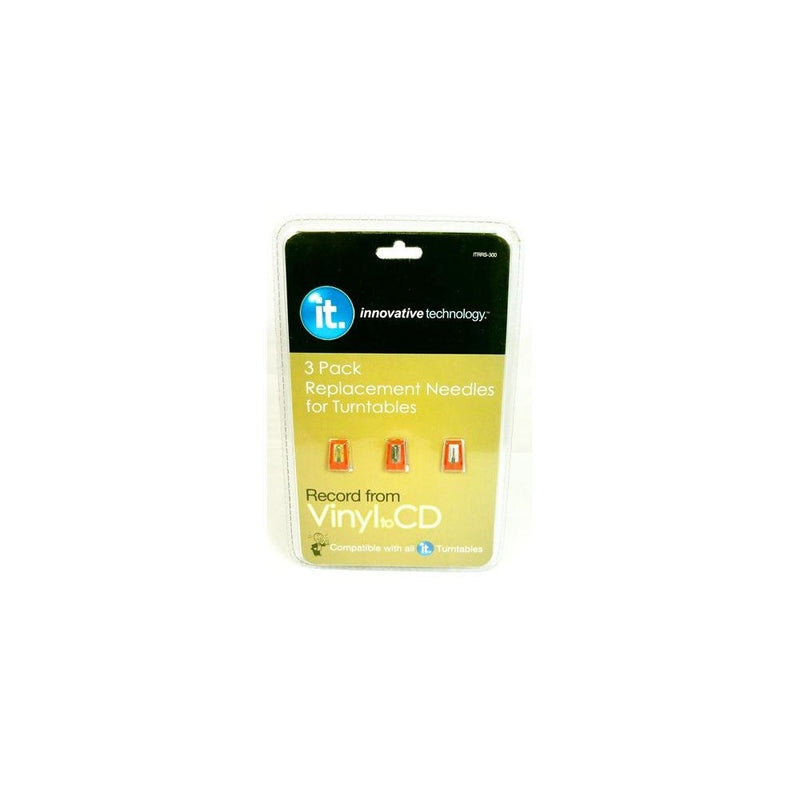 Innovative Technology 3 Pack Replacement Needles for Turntables ITRRS 300