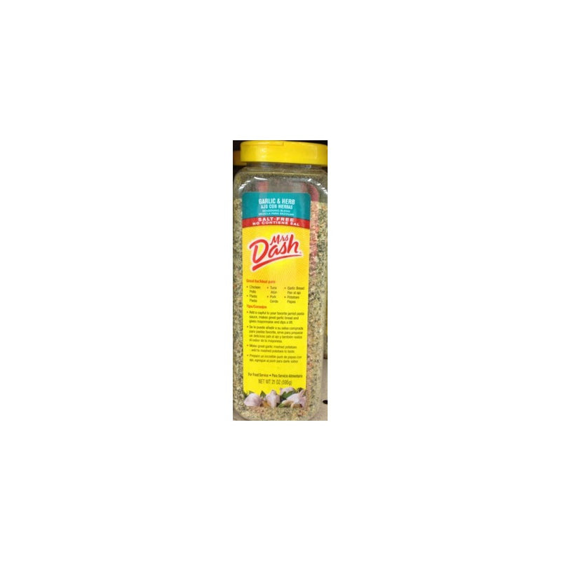 Mrs Dash Saltless Seasoning Blend Garlic and Herb No Salt 21 Ounce