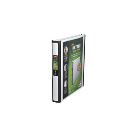 1" Staples Better View Binder with D-Rings, White