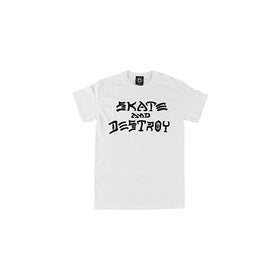 Thrasher Magazine Skate and Destroy White T-Shirt - Medium