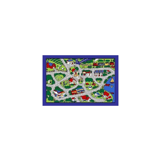 Kids Area Rug (Street Map Grey) Paradise (7ft4in. X10ft4in.)