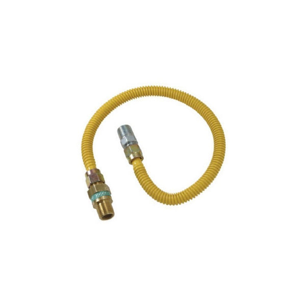 BrassCraft CSSD44R-60 P Safety PLUS Gas Appliance Connector with 1/2" OD EFV and 1/2" MIP x 1/2" MIP x 60"