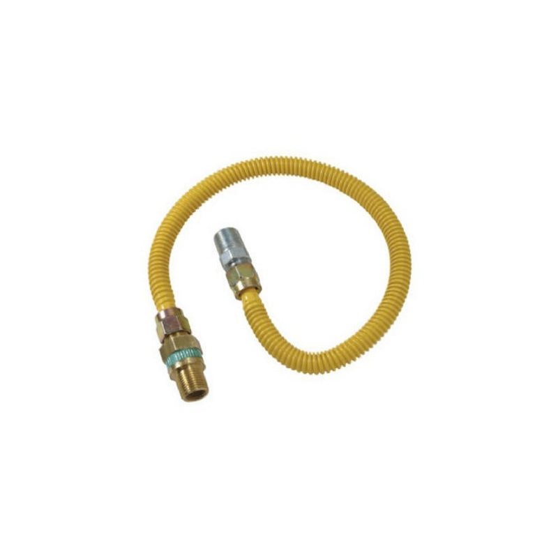 BrassCraft CSSD44R-60 P Safety PLUS Gas Appliance Connector with 1/2" OD EFV and 1/2" MIP x 1/2" MIP x 60"