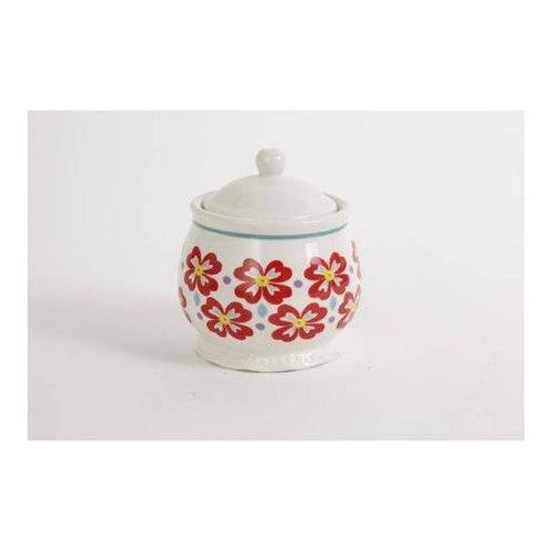 Pioneer Woman Flea Market Stoneware Sugar Bowl & Lid