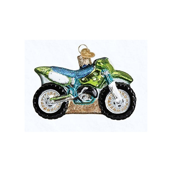 Old World Christmas Motocross Bike Handcrafted Hanging Tree Ornament