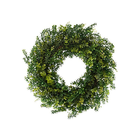 Arbor Artificial Boxwood Wreath 22 Inch- Full Designer Quality Outdoor Wreath Lasts For Years, Measures True To Size And Looks Real From The Street, Beautiful White Gift Box And Hanging Loop Included