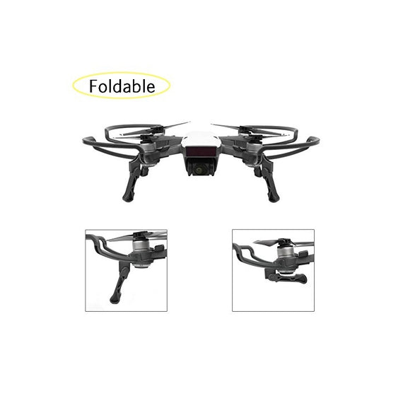 Nicertain DJI Spark Accessories Kits, Propeller Guards Foldable Landing Gear Leg Extenders, 2 in 1 Accessories Set for DJI Spark Drone