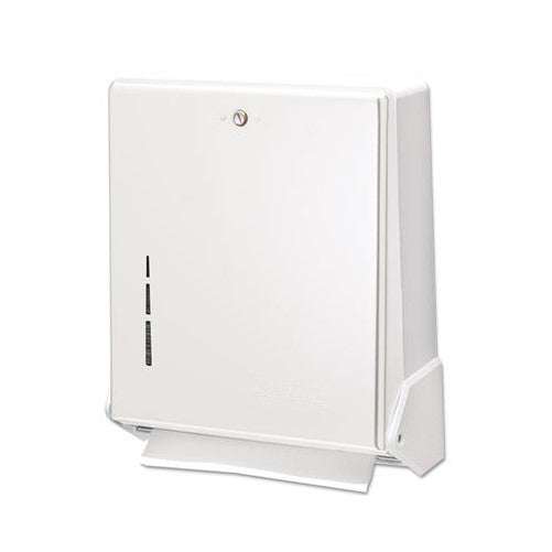 San Jamar T1905WH Classic Truefold Paper Towel Dispenser, Wall Mount, White Finish