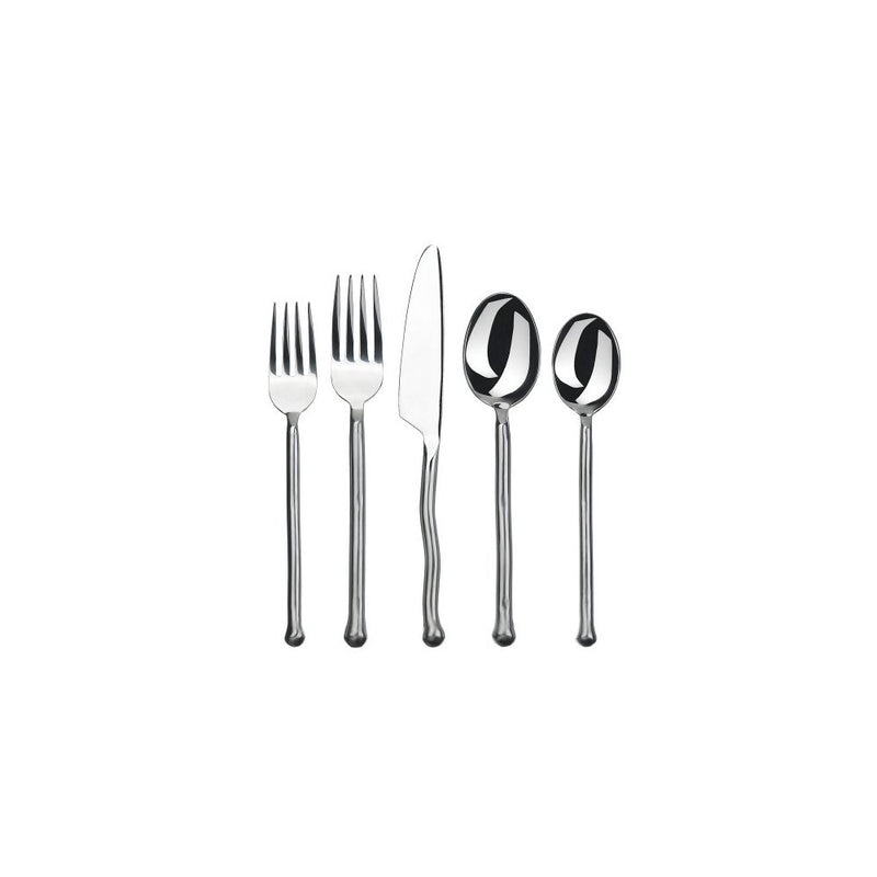 Gourmet Settings Exotique Platinum 20-Piece Stainless Flatware Set, Service for 4