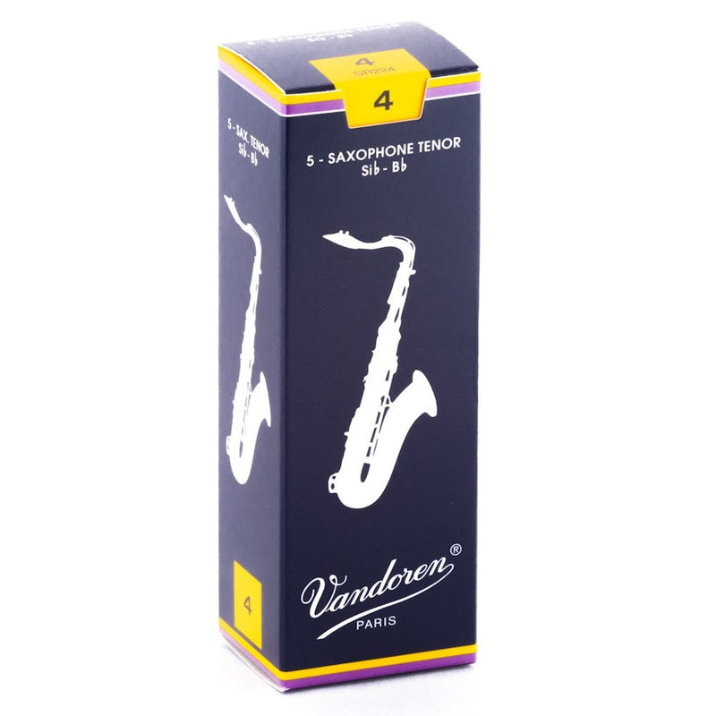 Vandoren SR224 Tenor Sax Traditional Reeds Strength 4; Box of 5