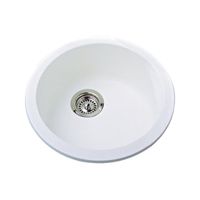 Blanco 511-631 Blancorondo Silgranit Singe Bowl Drop-in Bar Sink, White Granite