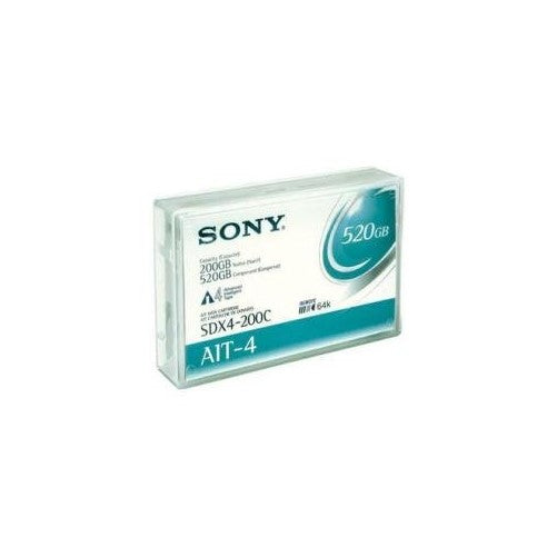 Sony SDX4-200C AIT-4 200/520GB 5000.0 gauss Residual Magnetic Flux Density 8mm Tape Cartridge