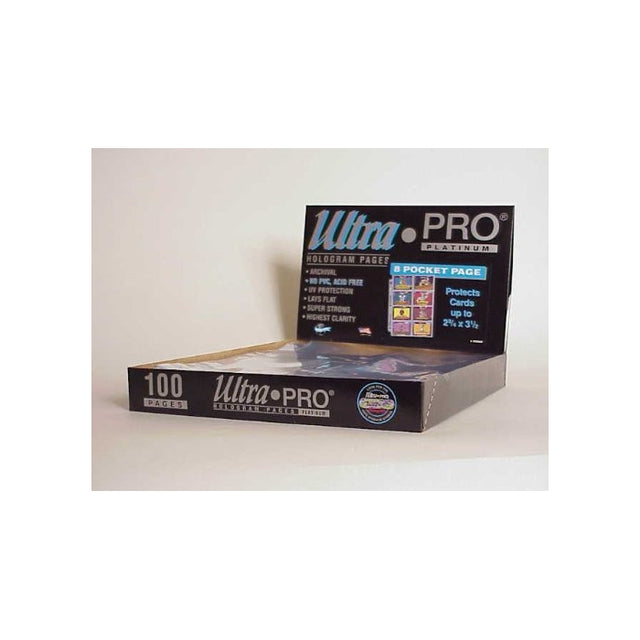 Ultra Pro 8-Pocket Platinum Page with 3-1/2" X 2-3/4" Pockets 100 ct.