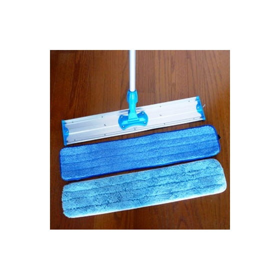 Commercial and Janitorial 36" Microfiber Mop, Telescoping Aluminum Handle and Two Microfiber Pads By Real Clean