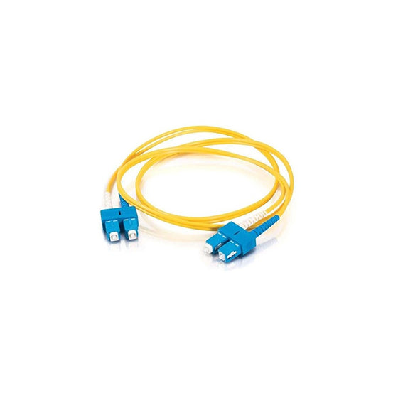 C2G/Cables to Go 20808 SC-SC 9/125 OS2 Duplex Single-Mode PVC Fiber Optic Cable, Yellow (3.3 Feet, 1 Meter)