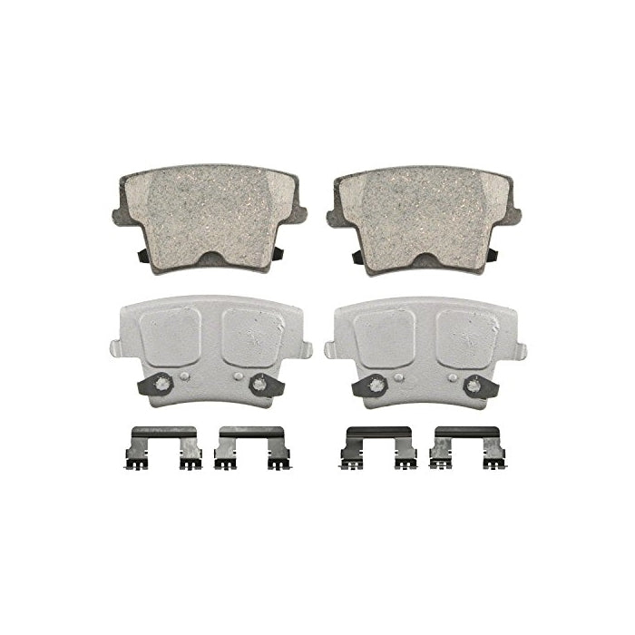 Wagner ThermoQuiet PD1057 Ceramic Disc Pad Set With Installation Hardware, Rear