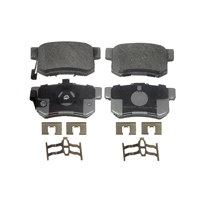Wagner ThermoQuiet PD1086 Ceramic Disc Pad Set With Installation Hardware, Rear