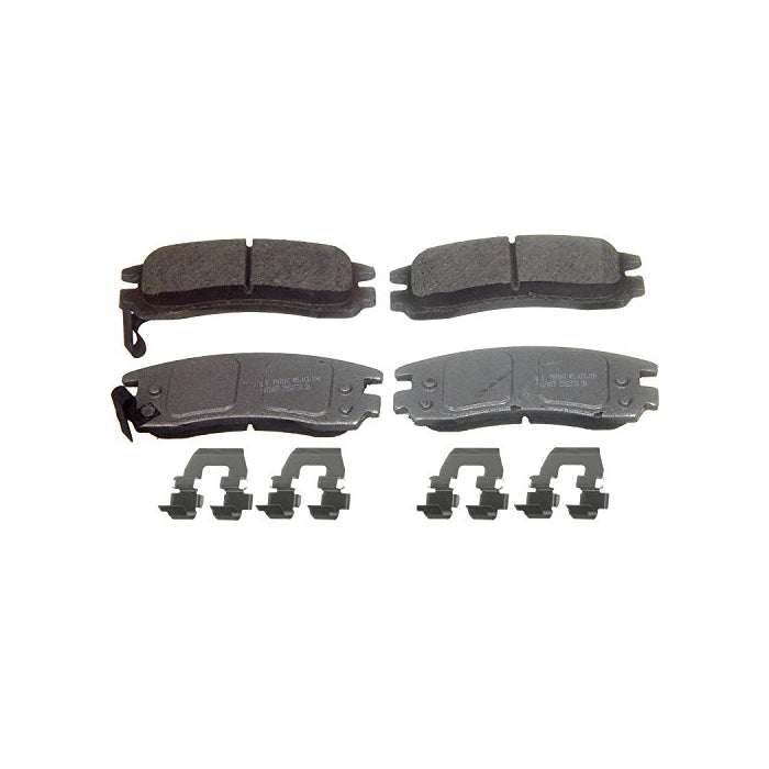 Wagner ThermoQuiet PD698 Ceramic Disc Pad Set With Installation Hardware, Rear