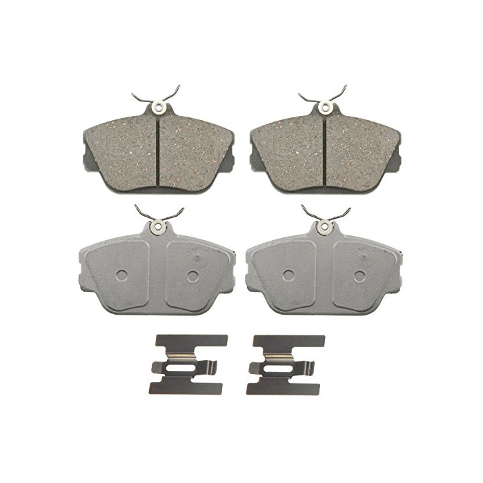 Wagner ThermoQuiet QC598 Ceramic Disc Pad Set With Installation Hardware, Front