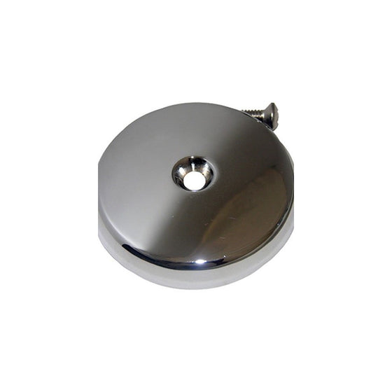 LASCO 03-1429 One Hole Style Bathtub Waste And Overflow Plate, with Screw, Chrome Plated