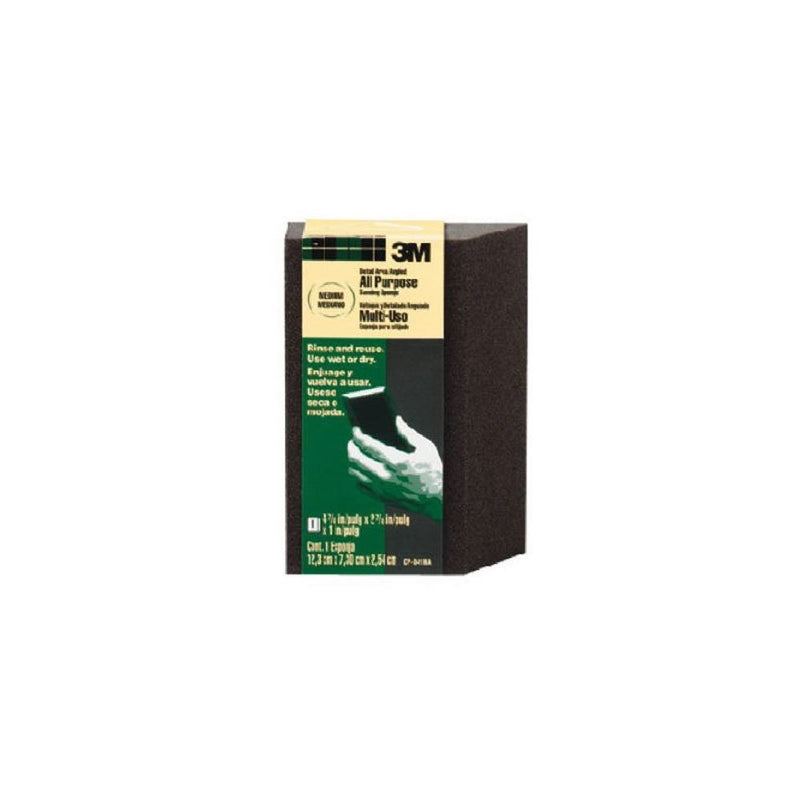 3M Detail Area and Angled Sanding Sponge, Medium, 4.875-Inch by 2.875-Inch by 1-Inch