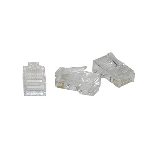 C2G/Cables to Go 01949 RJ45 Cat5 8x8 Modular Plug for Flat Stranded Cable Multipack (100 Pack)