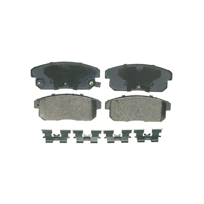 Wagner QuickStop ZD900 Ceramic Disc Pad Set Includes Pad Installation Hardware, Rear