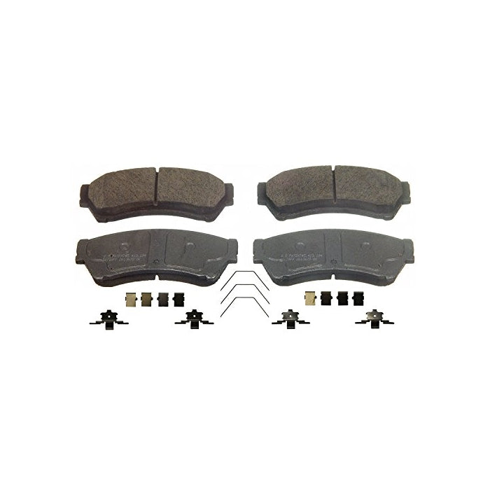 Wagner ThermoQuiet QC1164 Ceramic Disc Pad Set With Installation Hardware, Front