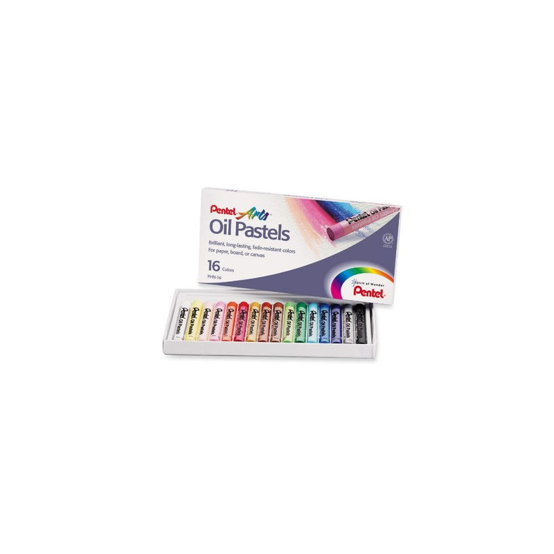 Pentel Arts Oil Pastels, 16 Color Set (PHN-16)