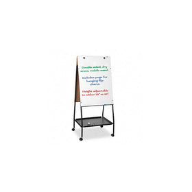 Best-Rite Wheasel, Double Sided Dry Erase Melamine Whiteboard Easel, 65"H x 28.75"W x 27"D (759)