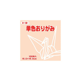 Toyo Origami Paper Single Color - Pale Orange - 15cm, 100 Sheets