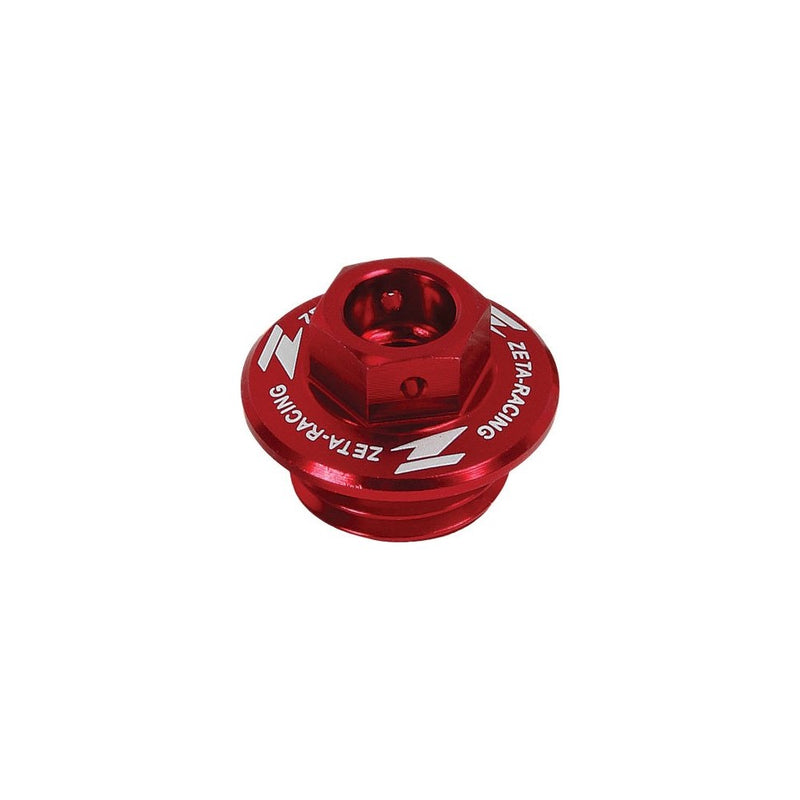 ZETA Anodized Aluminum RED Oil Filler Plug KX KXF 04-13, KFX 450 08-09