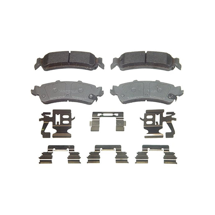 Wagner ThermoQuiet QC792A Ceramic Disc Pad Set With Installation Hardware, Rear