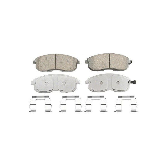 Wagner ThermoQuiet QC430 Ceramic Disc Pad Set With Installation Hardware, Front