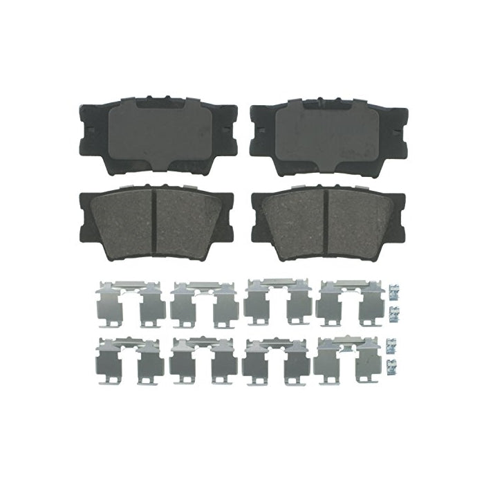 Wagner QuickStop ZD1212 Ceramic Disc Pad Set Includes Pad Installation Hardware, Rear