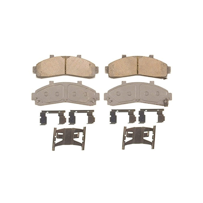 Wagner ThermoQuiet QC652 Ceramic Disc Pad Set With Installation Hardware, Front