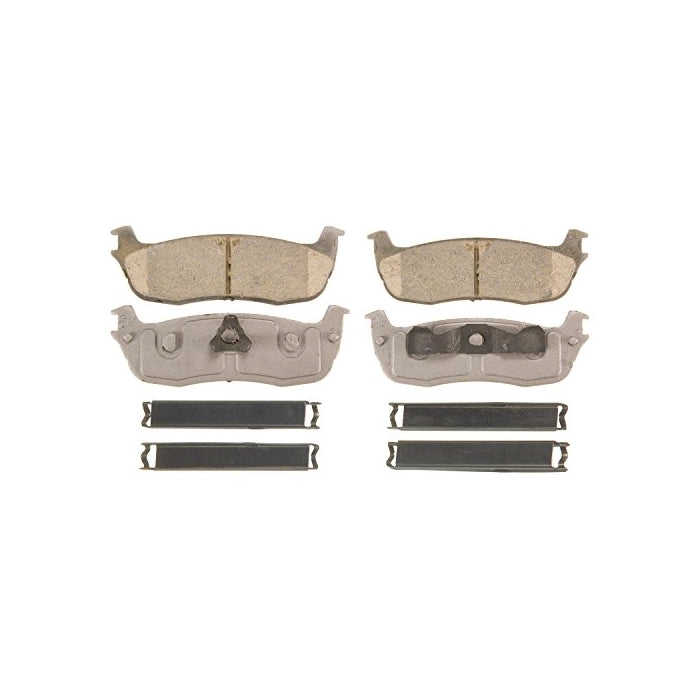 Wagner ThermoQuiet QC711 Ceramic Disc Pad Set With Installation Hardware, Rear