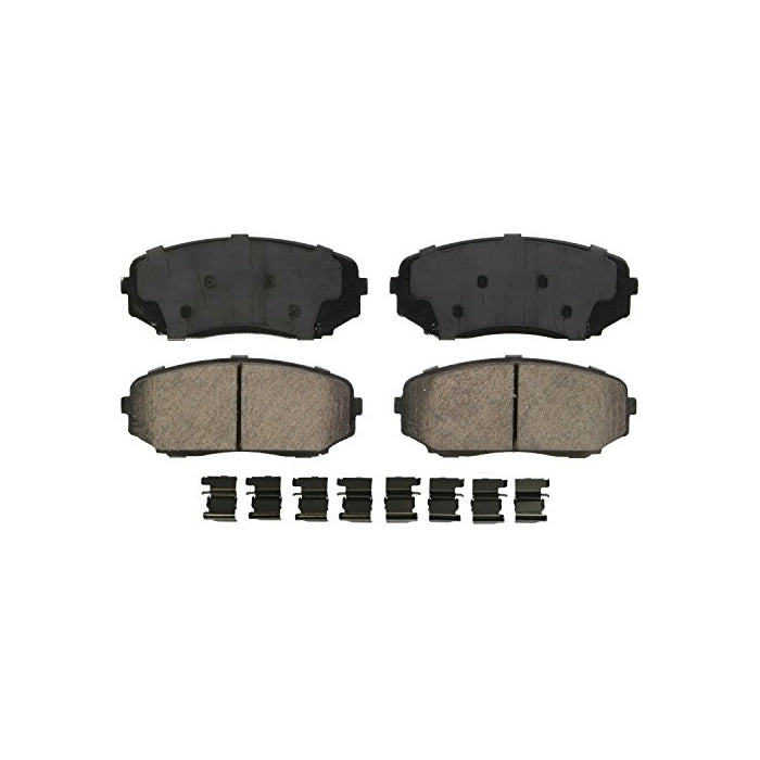 Wagner QuickStop ZD1258A Ceramic Disc Pad Set Includes Pad Installation Hardware, Front