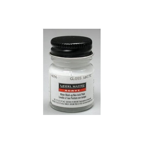 Gloss White Testors Acrylic Plastic Model Paint