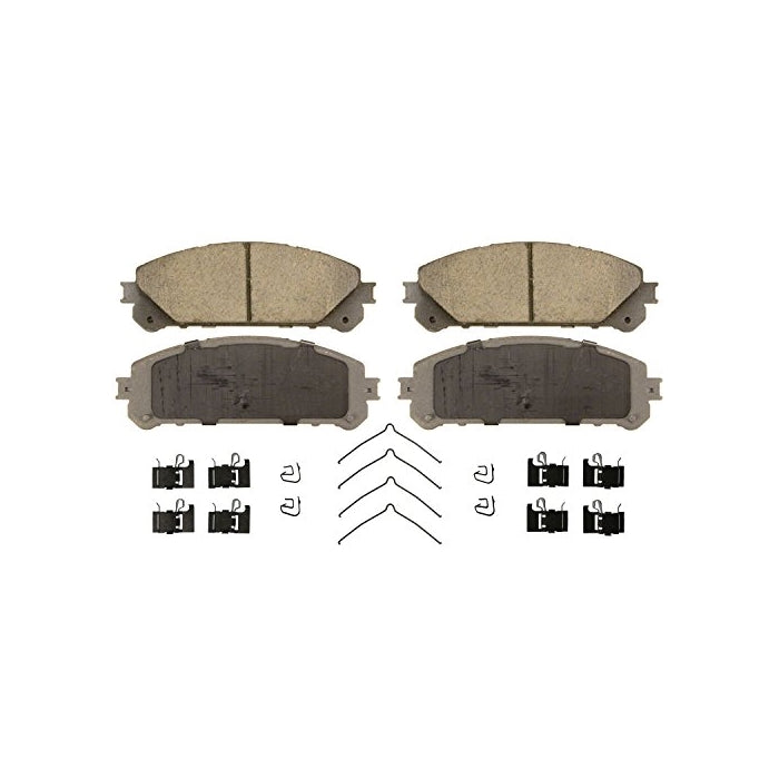 Wagner ThermoQuiet QC1324 Ceramic Disc Pad Set With Installation Hardware, Front