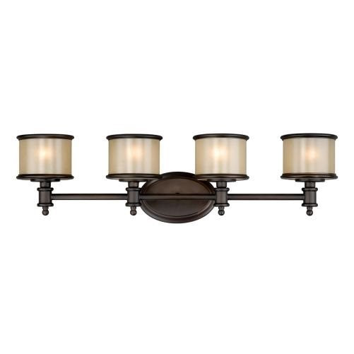 Vaxcel CRVLU004NB 4 Light Carlisle Bathroom Bar Light, Noble Bronze