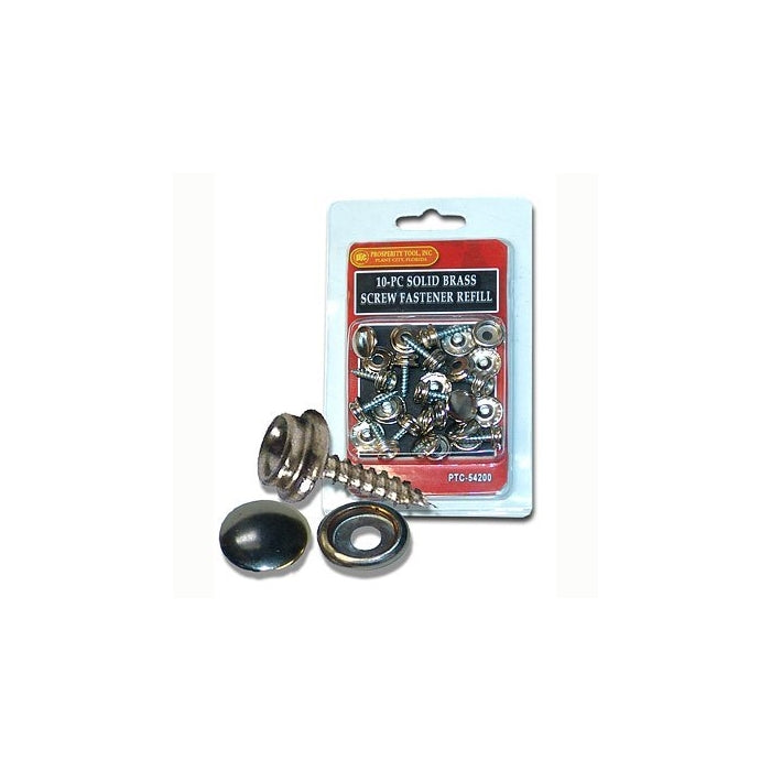 Screw-In Snap Stud Replacement Kit Nickel Plated Brass