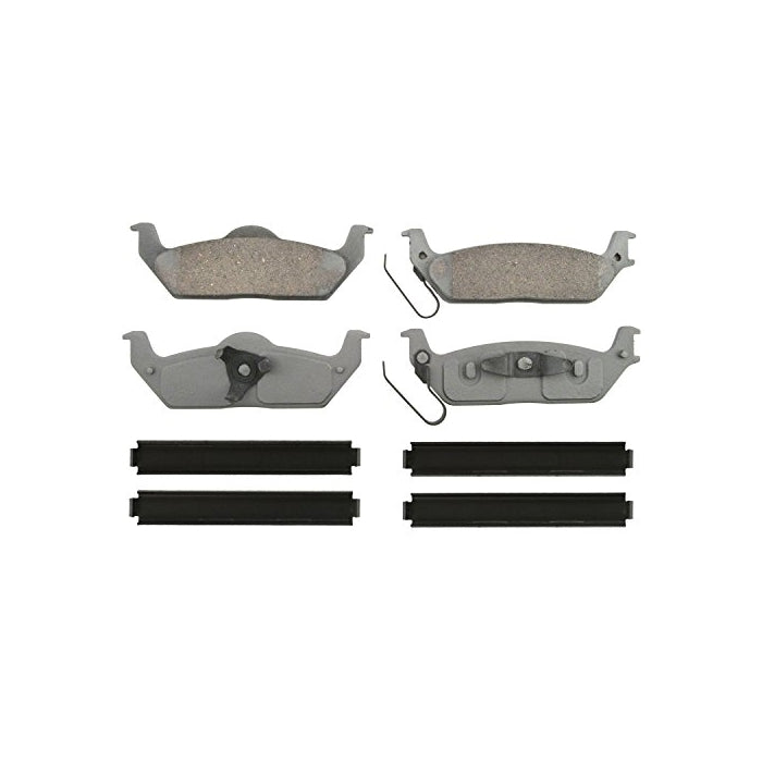 Wagner ThermoQuiet QC1012A Ceramic Disc Pad Set With Installation Hardware, Rear